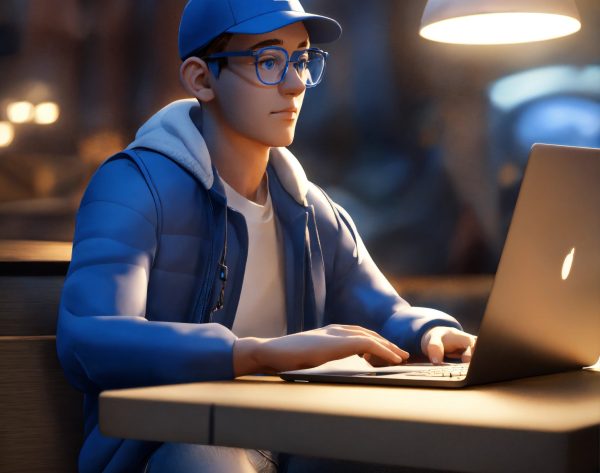 white man in glasses and blue cap